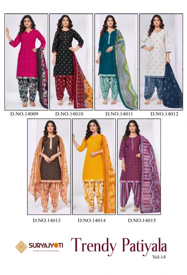 SuryaJyoti Trendy Patiyala Vol-14 – Dress Material